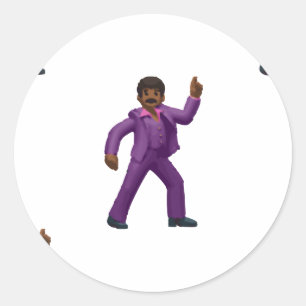 Sticker Rond Emoji Dancing Man