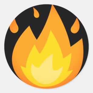 Sticker Rond Émoji des incendies