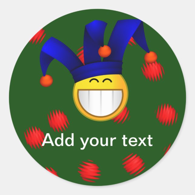 Sticker Rond Emoji Jester (Devant)