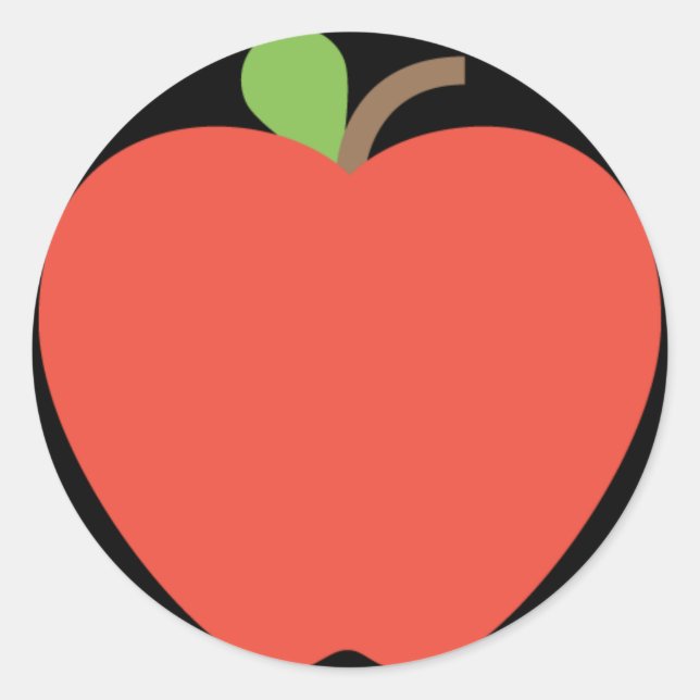 Sticker Rond Emoji Pomme Rouge (Devant)