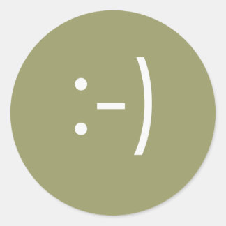 Sticker Rond Emoticon - sourire