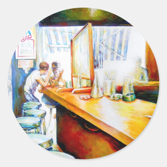 Sticker Rond Émotionnel pour motiver, logique pour justifier (Devant)