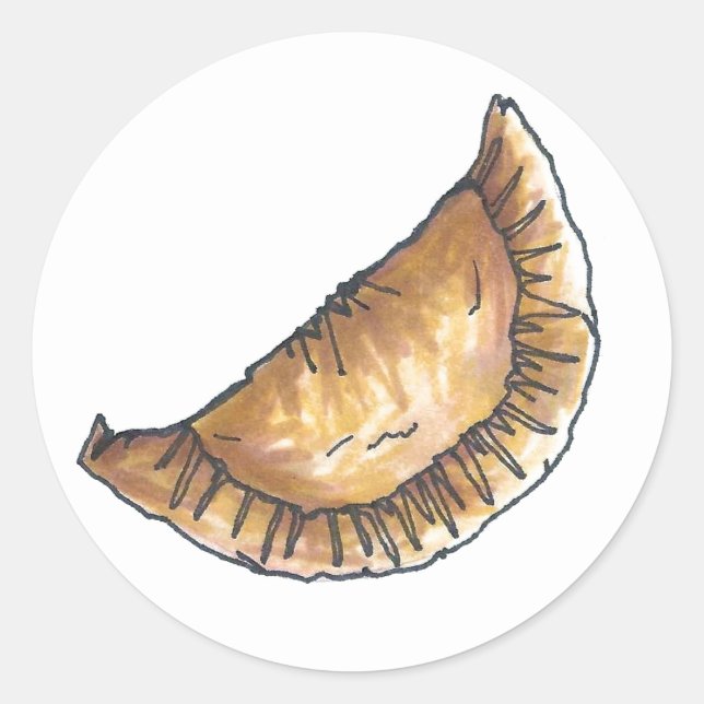 Sticker Rond Empanadas cuits Pâte au fromage Latin Espagnol (Devant)