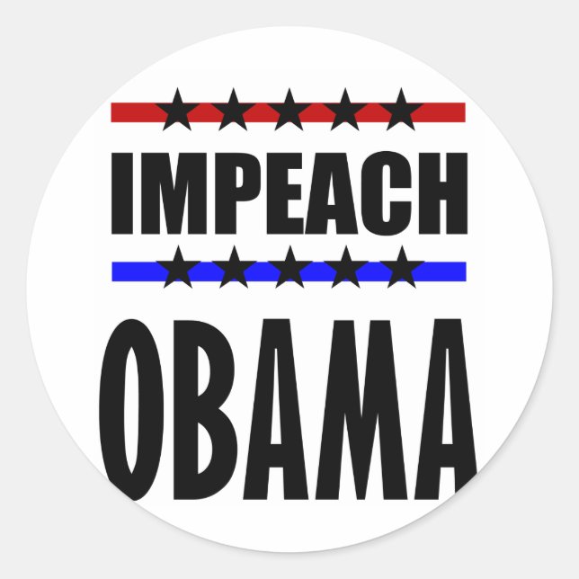 Sticker Rond Empêcher Obama (Devant)