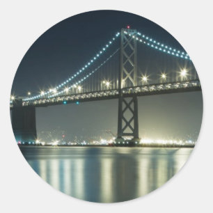 Sticker Rond Empilages le long de l'Embarcadero, San Francisco