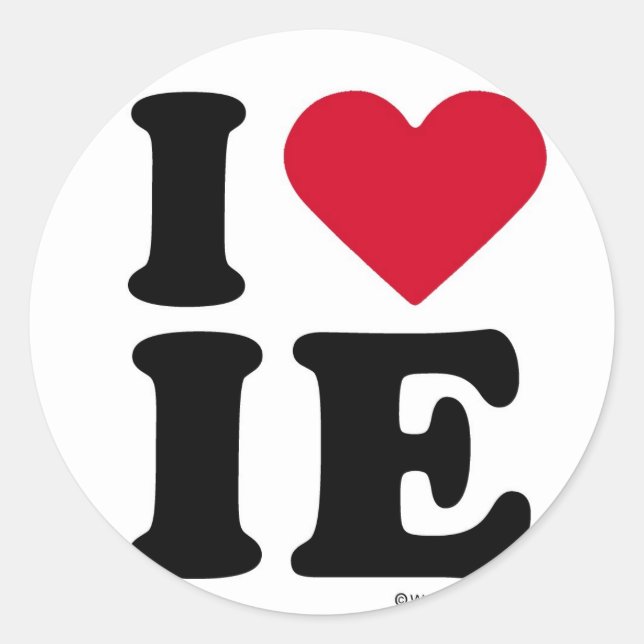 STICKER ROND EMPIRE INTÉRIEUR -I LOVE IE - I LOVE INLAND EMPIRE (Devant)