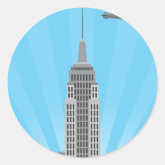 Sticker Rond Empire State Building (Histoire simple)