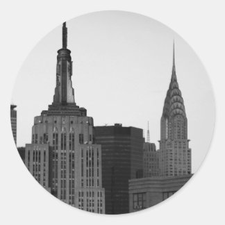 Sticker Rond Empire State Building Photo