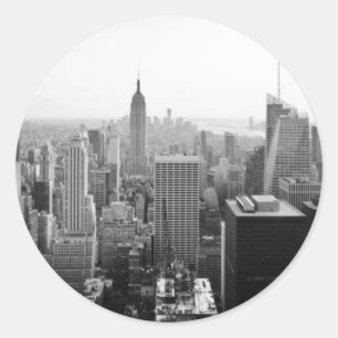 Sticker Rond Empire States Building