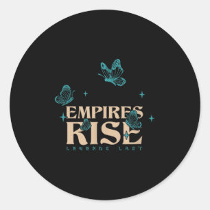 Sticker Rond Empires Rise Legend Dernier modèle papillon Q