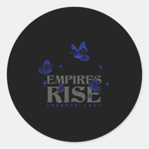 Sticker Rond Empires Rise Legend Dernier modèle papillon Q
