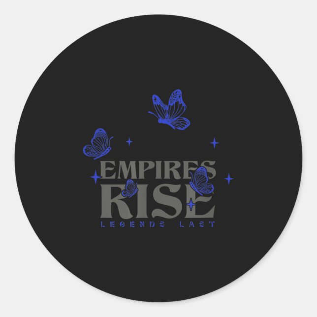 Sticker Rond Empires Rise Legend Dernier modèle papillon Q (Devant)