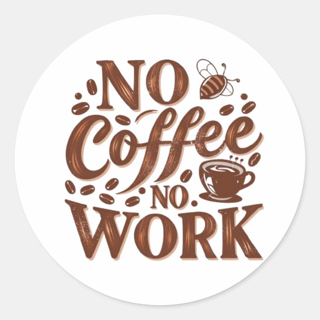 Sticker Rond Emplacement Du Café Près De Moi | Café le plus pro (Devant)