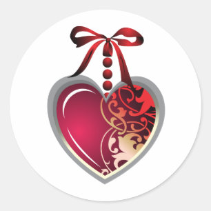 Sticker Rond Emplacement du coeur