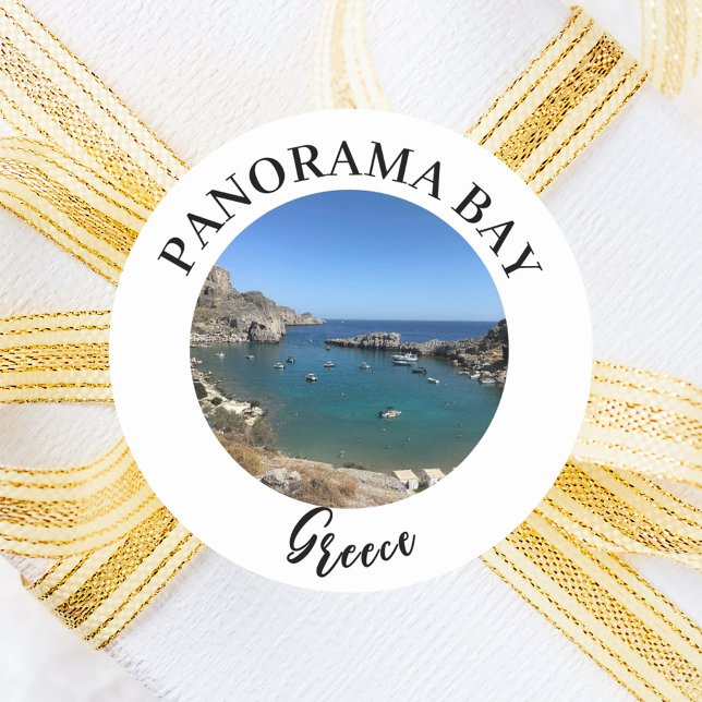 Sticker Rond Emplacement touristique de voyage photographique (Créateur téléchargé)