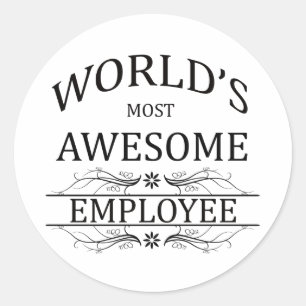 Sticker Rond Employé le plus génial du monde
