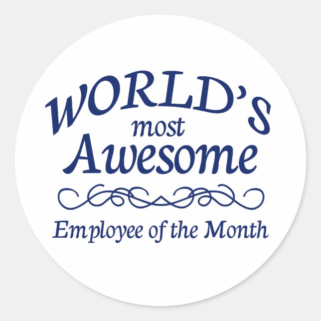 Sticker Rond Employé le plus génial du monde du mois (Devant)