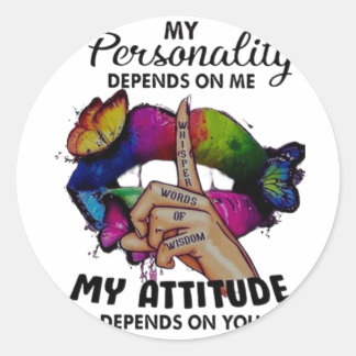 Sticker Rond Empowring Lips Influence Your World