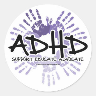 Sticker Rond Empreinte ADHD