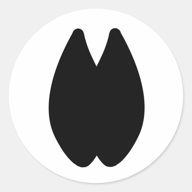 Sticker Rond Empreinte Alpaca (Devant)