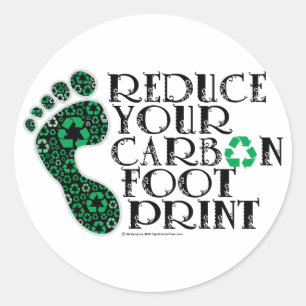 Sticker Rond Empreinte carbone