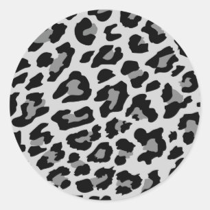 Sticker Rond empreinte de léopard