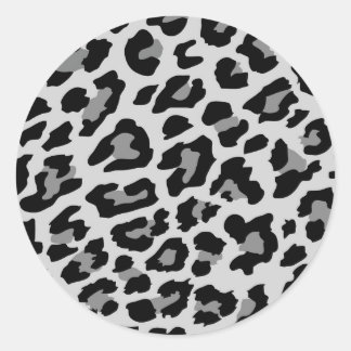 Sticker Rond empreinte de léopard