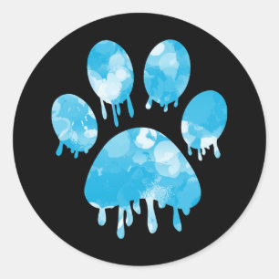 Sticker Rond Empreinte de patte