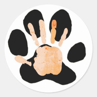 Sticker Rond empreinte de patte