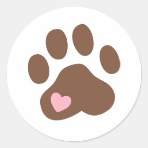 Sticker Rond Empreinte de patte