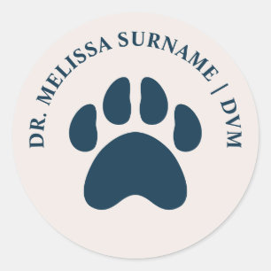 Sticker Rond Empreinte de patte animal dans n'importe quelle co