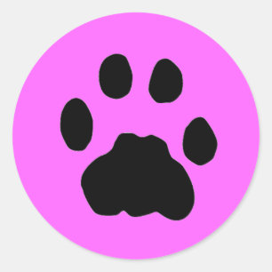 STICKER ROND EMPREINTE DE PATTE COUGAR