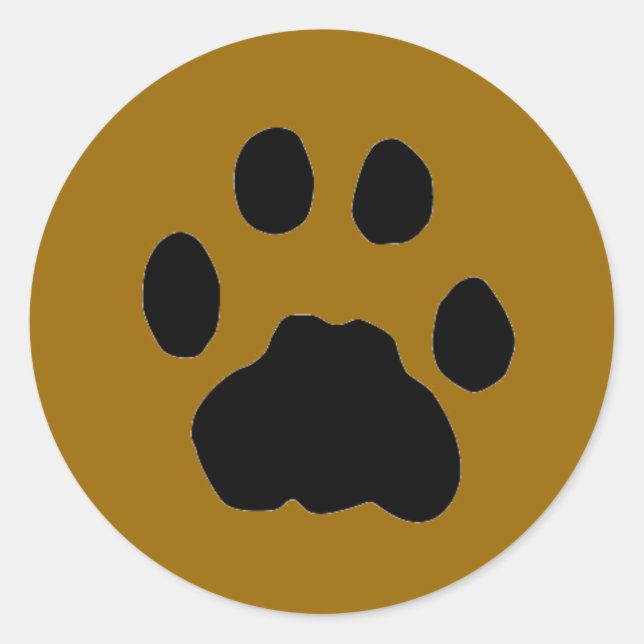 STICKER ROND EMPREINTE DE PATTE COUGAR (Devant)