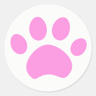 Sticker Rond Empreinte de patte de chat