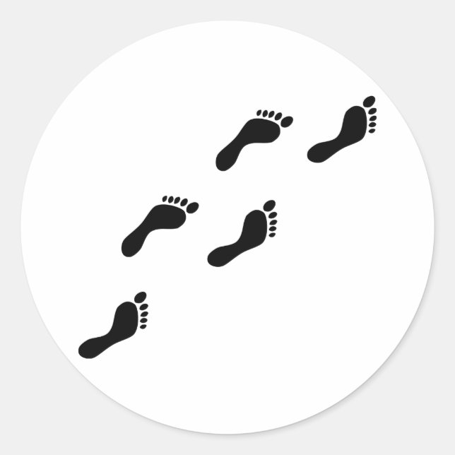 Sticker Rond empreinte noire (Devant)