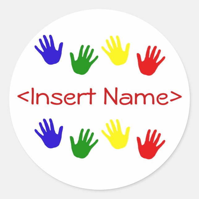 Sticker Rond Empreintes (Devant)