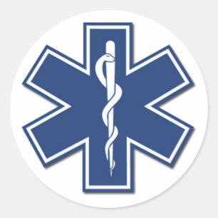 Sticker Rond EMS Star of life
