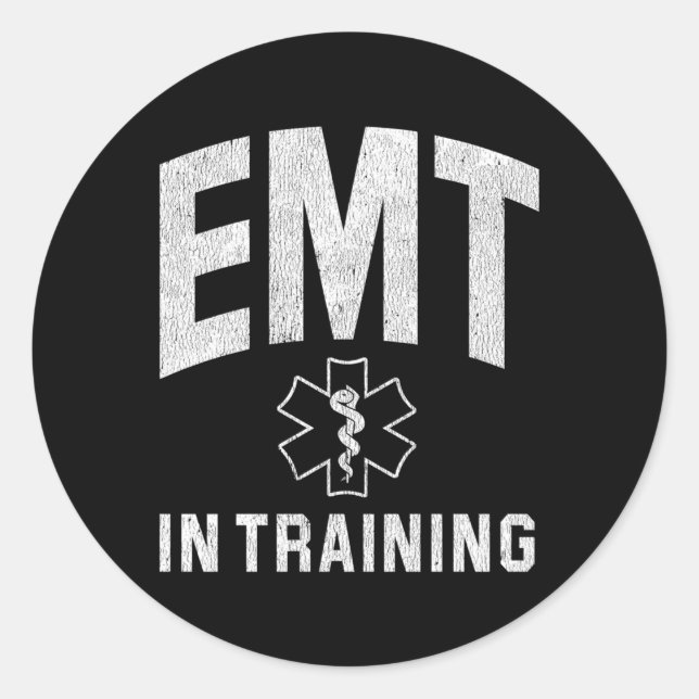 Sticker Rond Emt Étudiant En Formation (Devant)