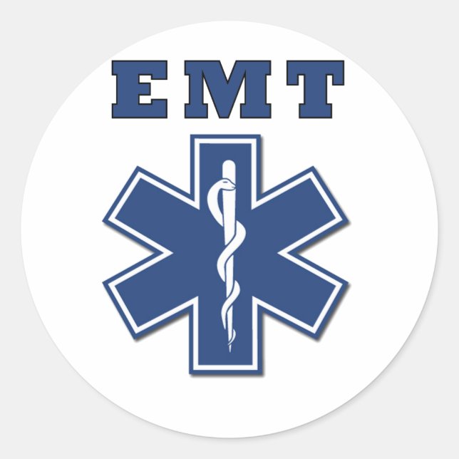 Sticker Rond EMT Star of Life (Devant)