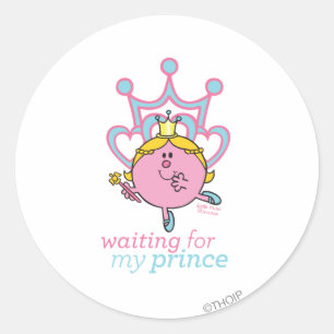 Sticker Rond En Attendant Mon Prince