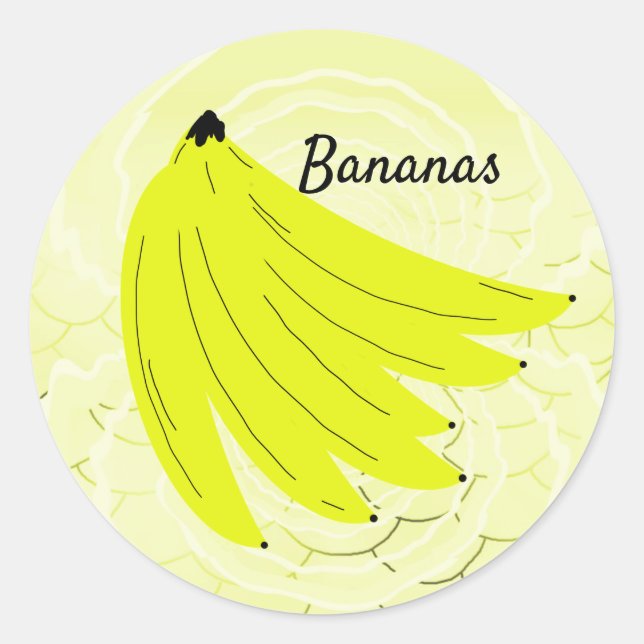 Sticker rond en bananes (Devant)