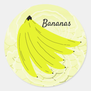 Sticker rond en bananes