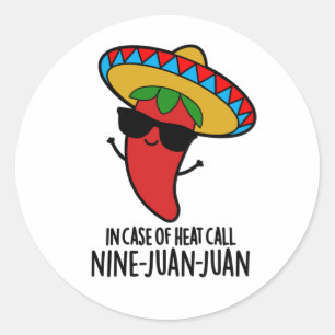 Sticker Rond En Coque De Chaleur Appelez Neuf Juan Mexicain Pun