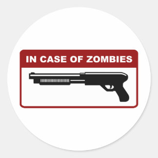 Sticker Rond En Coque De Zombies