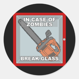 Sticker Rond En Coque des zombies