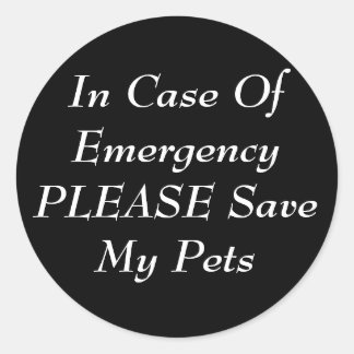 Sticker Rond En Coque D'Urgence S'IL VOUS PLAÎT Enregistrer Mes