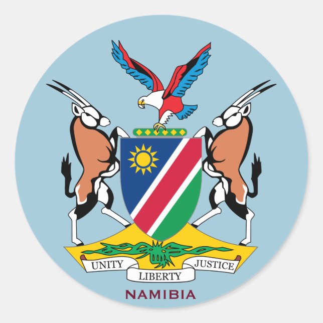 Sticker rond en crête de Namibie (Devant)