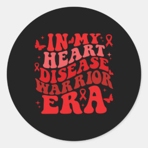 Sticker Rond En Février Nous Portons Red Heart Disease Awarenes
