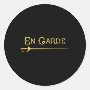 Sticker Rond En Garde Fencing Swords Rapier Sabre Sword