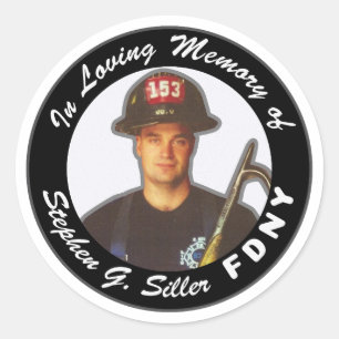 Sticker Rond En mémoire d'amour de Stephen Siller